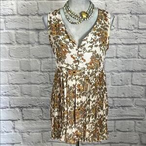 Vintage paper tag crinkle pleat blouse